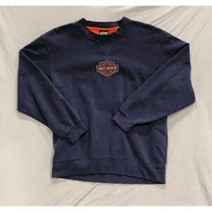 Vintage Harley-Davidson Sweatshirt‎ XL VF Imagewear Bud's IN Navy Crewneck 90s